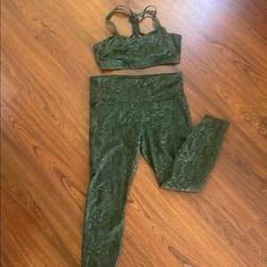 Green Snake Print Activewear Set
